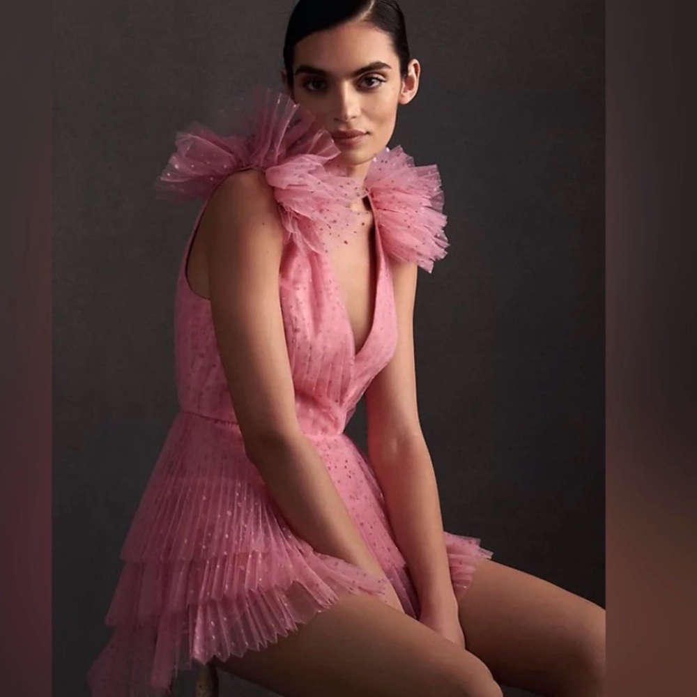 Monique Lhuillier Perrie Tiered dress